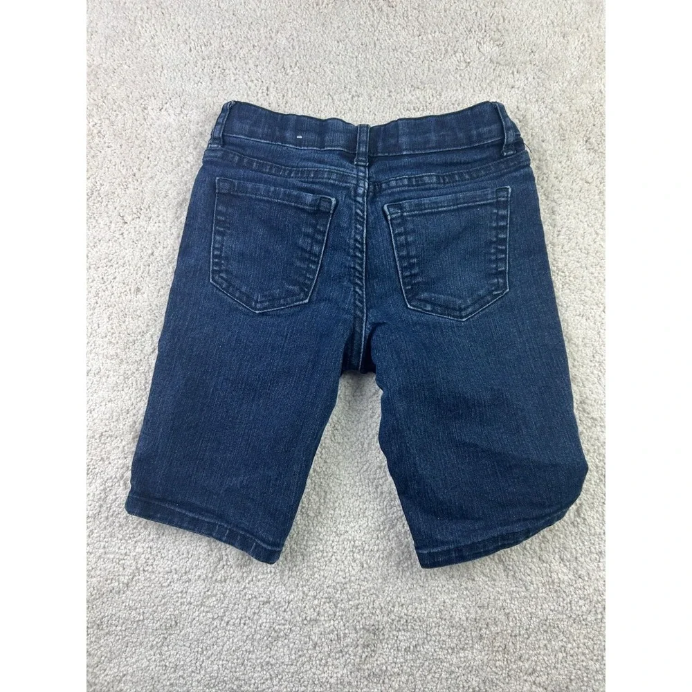 Childrens Place Girls‎ Denim Bermuda Shorts Size 6 Dark Wash Cotton/Spandex